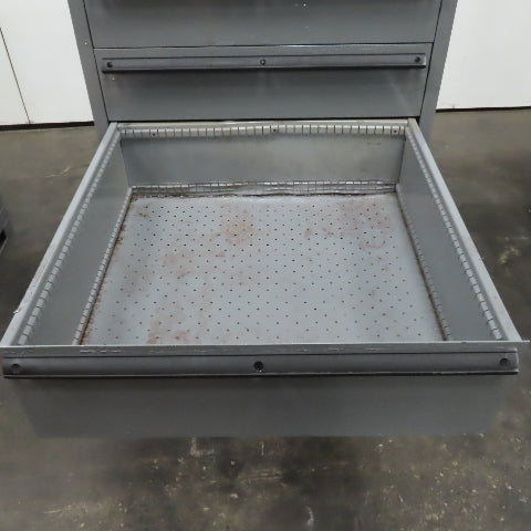 8 Drawer Industrial Parts Tool Storage Shop Cabinet 28 x 28" x 60" H Painted