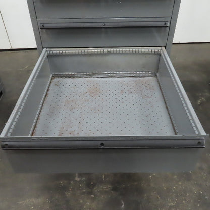 8 Drawer Industrial Parts Tool Storage Shop Cabinet 28 x 28" x 60" H Painted