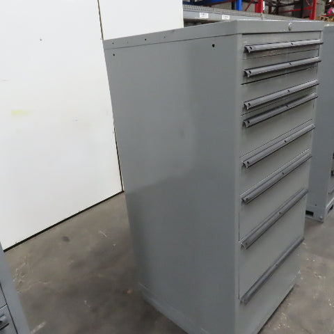 8 Drawer Industrial Parts Tool Storage Shop Cabinet 28 x 28" x 60" H Painted