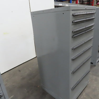 8 Drawer Industrial Parts Tool Storage Shop Cabinet 28 x 28" x 60" H Painted