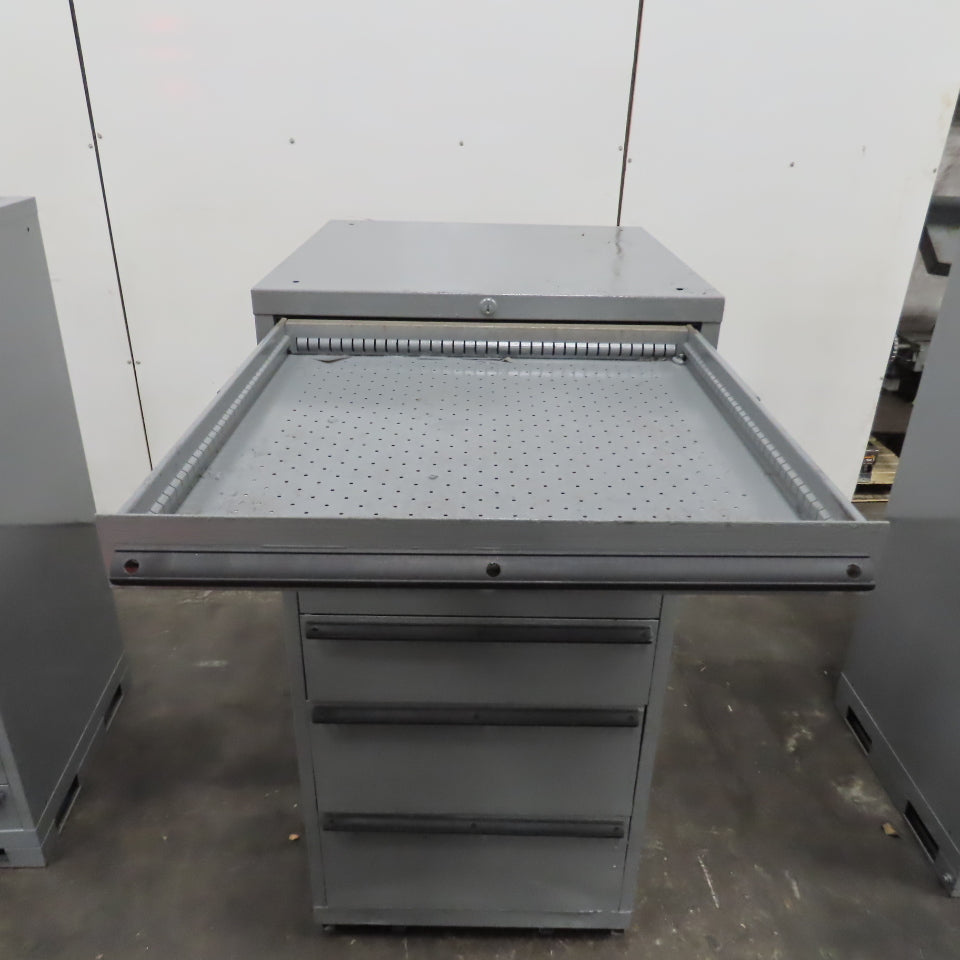 8 Drawer Industrial Parts Tool Storage Shop Cabinet 28 x 28" x 60" H Painted