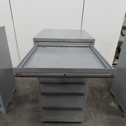 8 Drawer Industrial Parts Tool Storage Shop Cabinet 28 x 28" x 60" H Painted