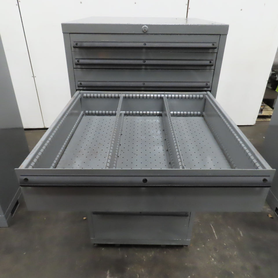 8 Drawer Industrial Parts Tool Storage Shop Cabinet 28 x 28" x 60" H Painted