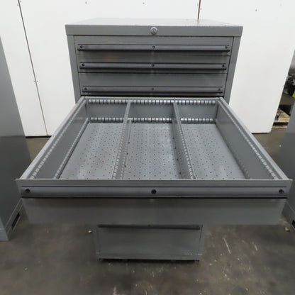 8 Drawer Industrial Parts Tool Storage Shop Cabinet 28 x 28" x 60" H Painted