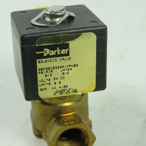 Parker 06F20C2320A1FPH80 24VDC Solenoid Valve 3/8" NPT 9.5W