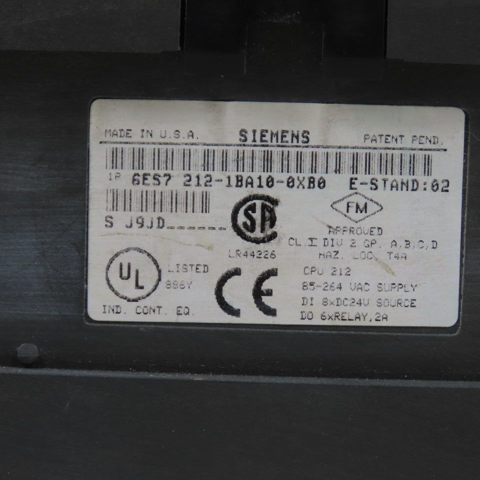 Siemens 6ES7 212-1BA10-0XB0 Simatic S7-200 Programmable Controller Module