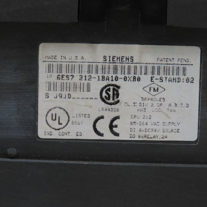 Siemens 6ES7 212-1BA10-0XB0 Simatic S7-200 Programmable Controller Module