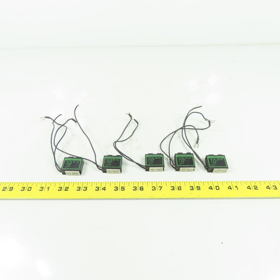 Murrelektronik 26 315 24V AC/DC Suppressor 0-60Hz Lot Of 5