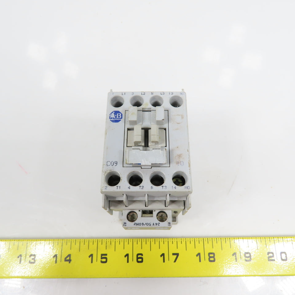 Allen Bradley 100-C09*10 Ser A C09 Contactor 600VAC Max W/ 24V 50/60HZ Coil