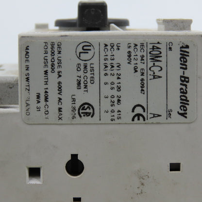 Allen Bradley 140M-F8E-C32 23-32A Motor Protector Circuit Breaker W/ 140M-C-A
