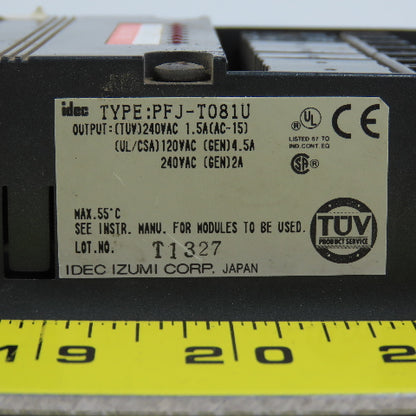 Idec PFJ-N161U PFJ-T081U 8-Relay Output Module 24VDC In 240VAC Output