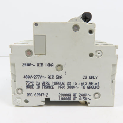 Merlin Gerin 24469 Multi 9 C60 3-Pole 20A Rail Mount Circuit Breaker 480/277V