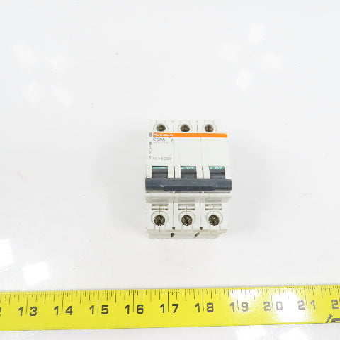 Merlin Gerin 24469 Multi 9 C60 3-Pole 20A Rail Mount Circuit Breaker 480/277V