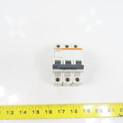 Merlin Gerin 24469 Multi 9 C60 3-Pole 20A Rail Mount Circuit Breaker 480/277V