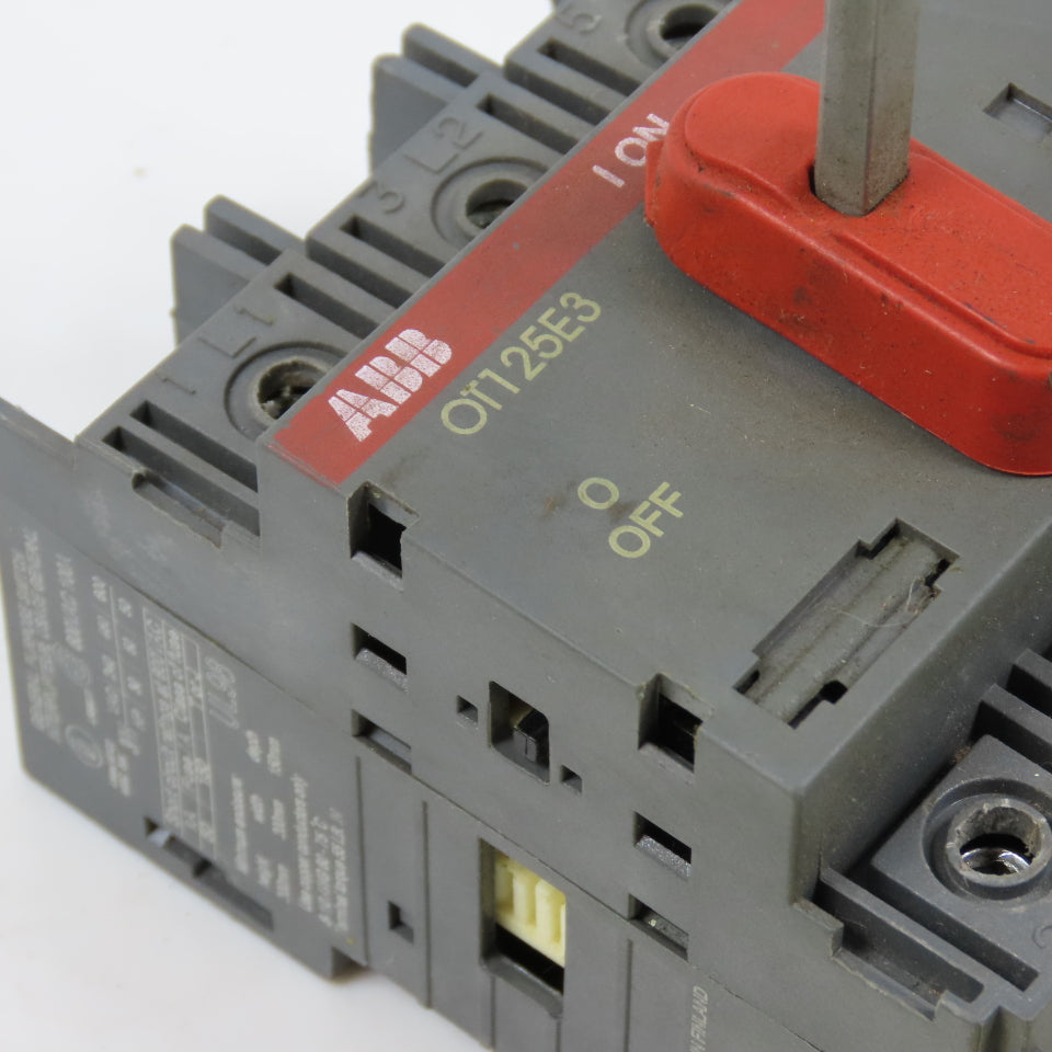 ABB OT125E3 100A General Purpose Panel Operator Safety Disconnect Switch 600VAC