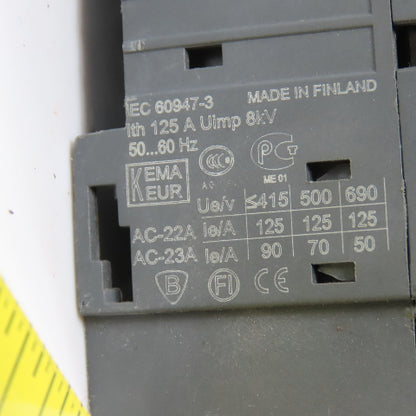 ABB OT125E3 100A General Purpose Panel Operator Safety Disconnect Switch 600VAC