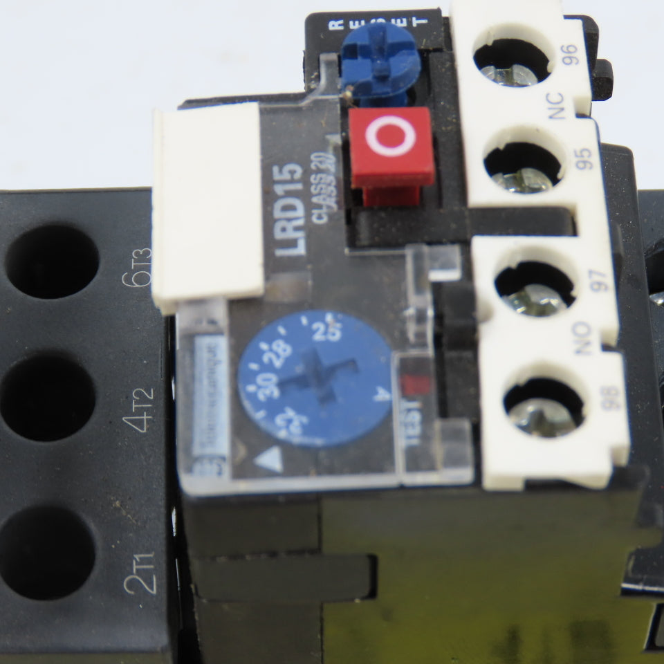 Schneider LC1D32 50A 600VAC Contactor 220V Coil W/ LRD1532 Overload Relay 25-32A