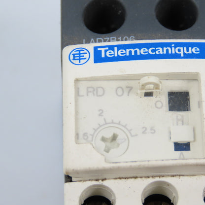 Schneider Telemecanique LRD 07 1.6-2.5A Thermal Overload Relay W/ LAD7B106