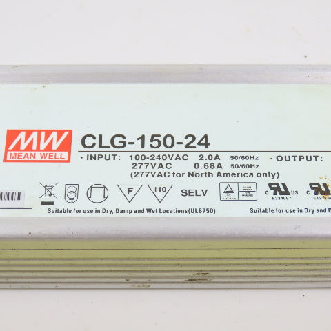 Mean Well CLG-150-24 24VDC 6.3A Power Supply 100-240/277VAC 2.0/0.68A Input
