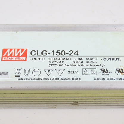 Mean Well CLG-150-24 24VDC 6.3A Power Supply 100-240/277VAC 2.0/0.68A Input