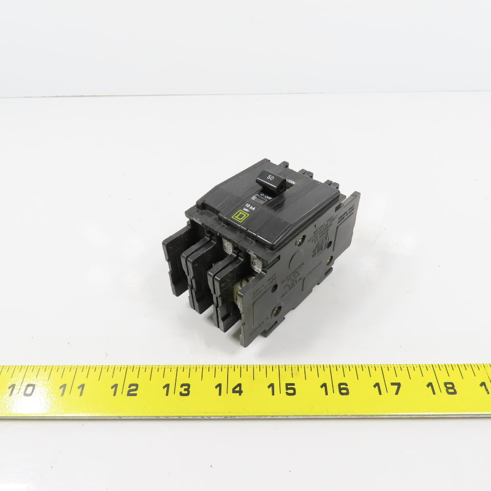 Square D Type QOU 3-Pole 50A Circuit Breaker 240VAC