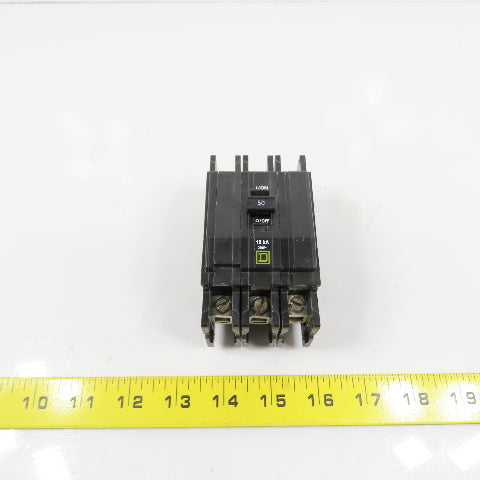 Square D Type QOU 3-Pole 50A Circuit Breaker 240VAC