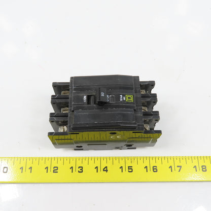 Square D Type QOU 3-Pole 50A Circuit Breaker 240VAC