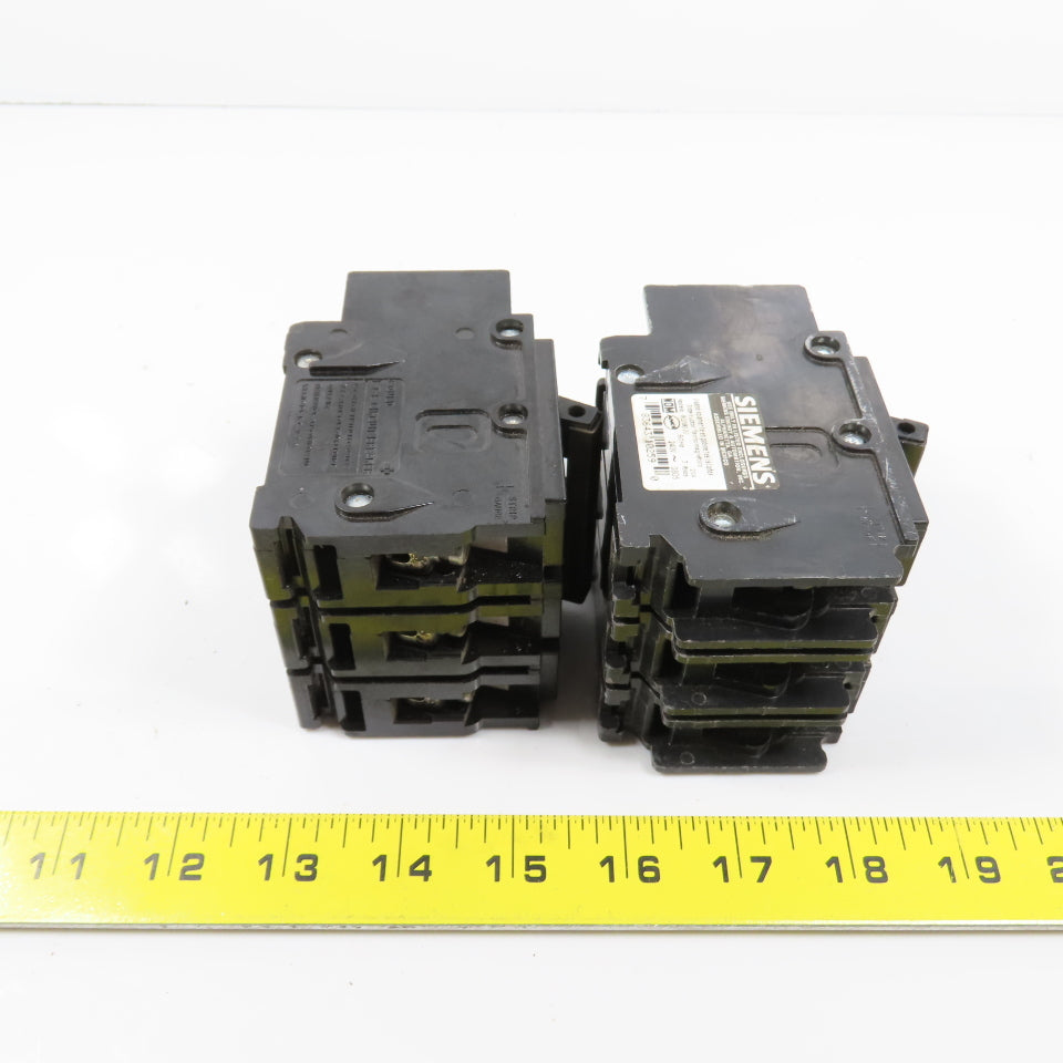 Siemens Gould BQ3B020 Type BQ 3-Pole 20A Circuit Breaker 240VAC Lot Of 2