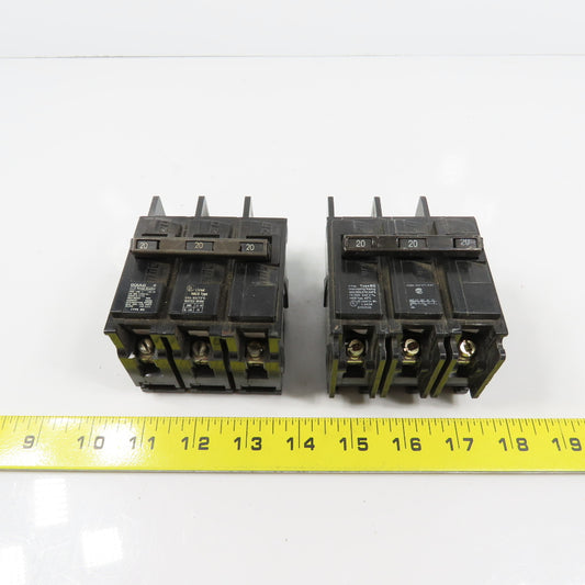 Siemens Gould BQ3B020 Type BQ 3-Pole 20A Circuit Breaker 240VAC Lot Of 2