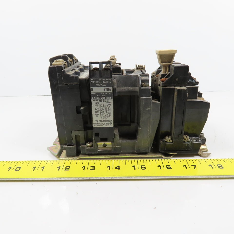Allen Bradley 509-A0J Size 0 Motor Starter 600V 5HP 24V Coil Overload 592-B0W16