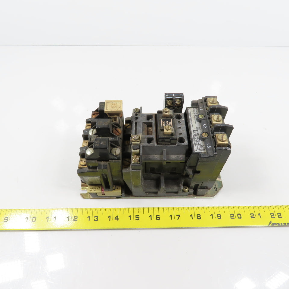 Allen Bradley 509-A0J Size 0 Motor Starter 600V 5HP 24V Coil Overload 592-B0W16