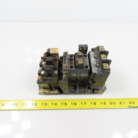 Allen Bradley 509-A0J Size 0 Motor Starter 600V 5HP 24V Coil Overload 592-B0W16