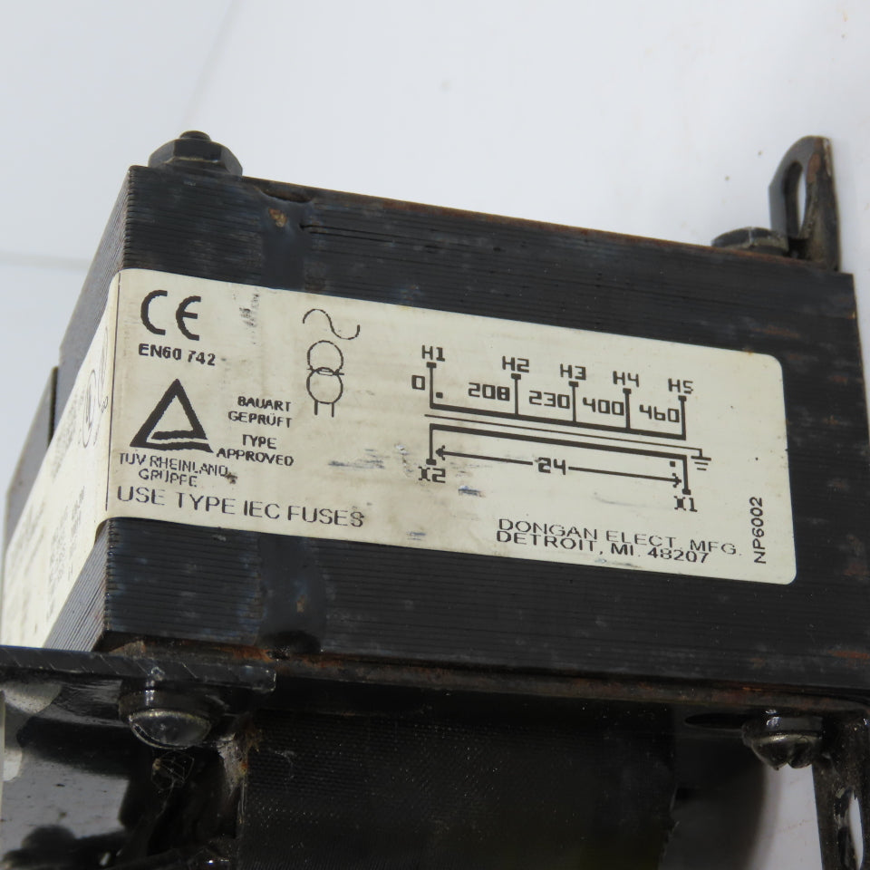 Dongan ES-10075.445 0.100kVA Single Phase Transformer Pri 208/230/460 Sec 24VAC