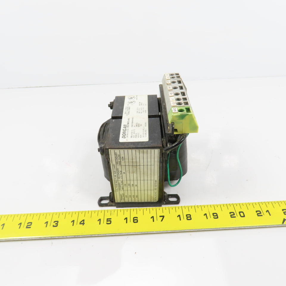 Dongan ES-10075.445 0.100kVA Single Phase Transformer Pri 208/230/460 Sec 24VAC