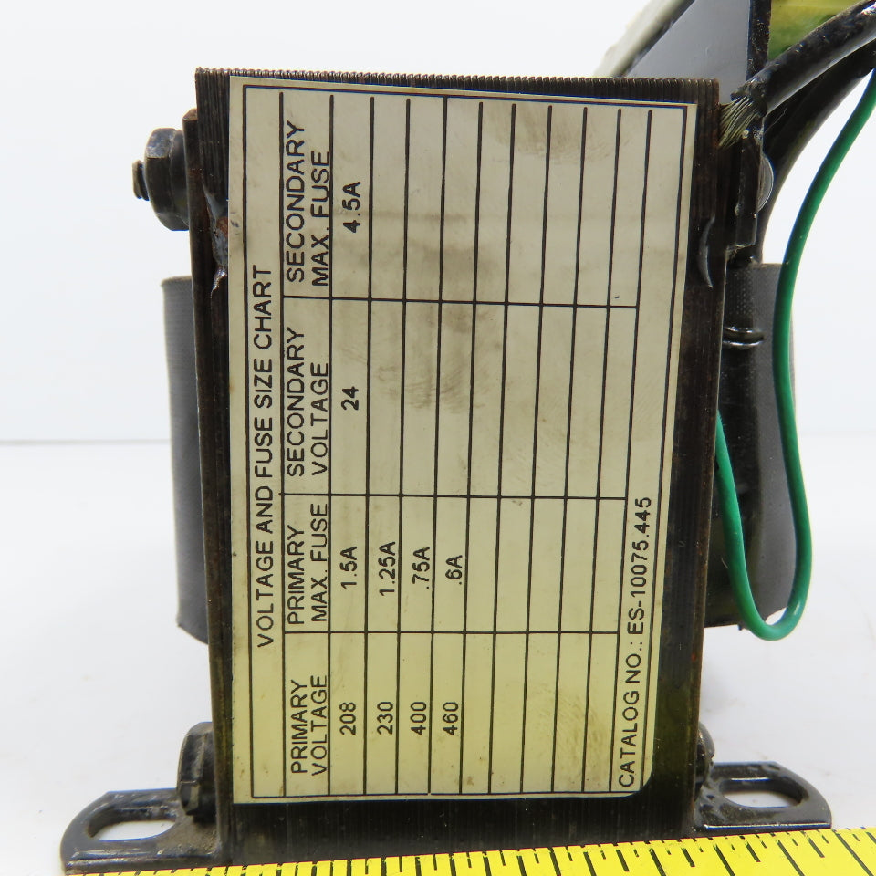 Dongan ES-10075.445 0.100kVA Single Phase Transformer Pri 208/230/460 Sec 24VAC