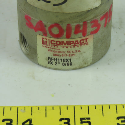 Compact Air Products RFH118X1 1-1/8 Bore Pneumatic Cylinder 1" Stroke 2" Proj.