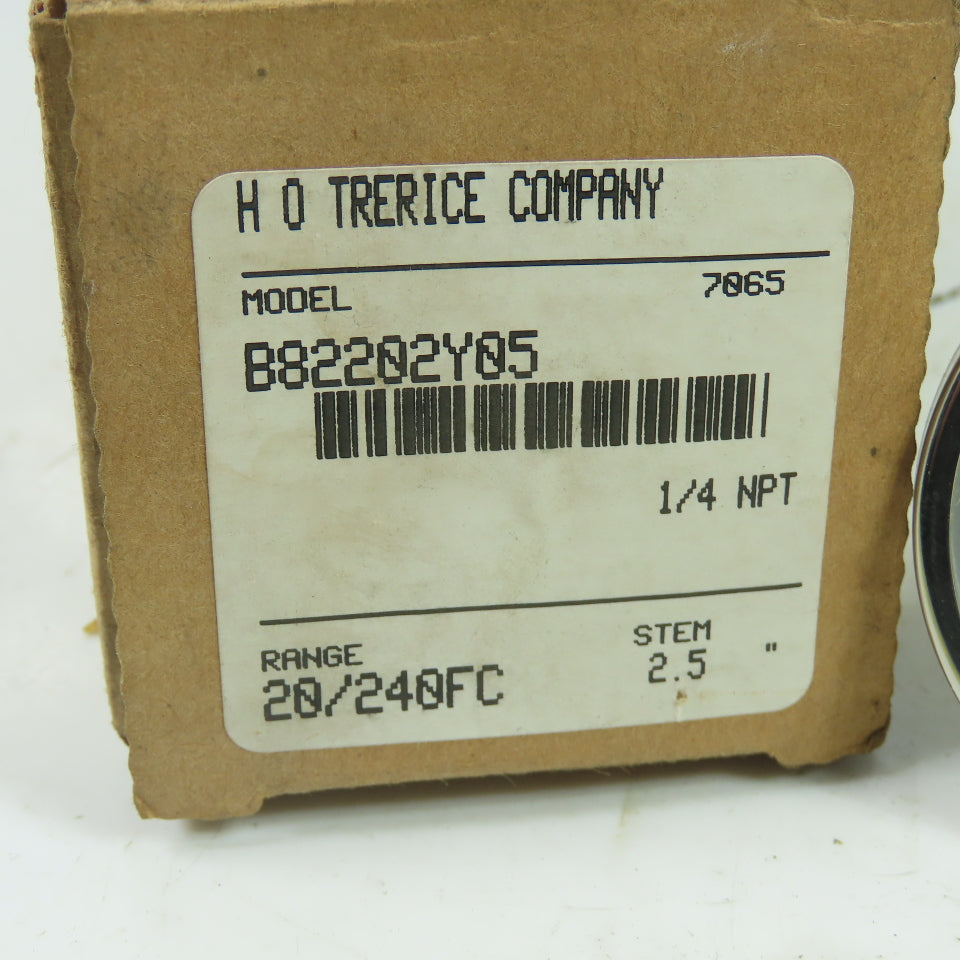 Trerice B82202Y05 Bimetal Thermometer 1/4" NPT 20/240FC 2.5" Stem