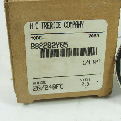 Trerice B82202Y05 Bimetal Thermometer 1/4" NPT 20/240FC 2.5" Stem