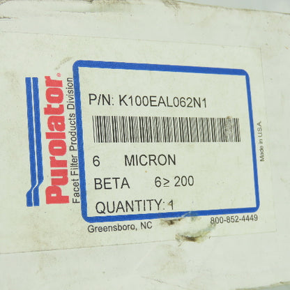Purolator K100EAL062N1 Replacement Hydraulic Filter 6 Micron