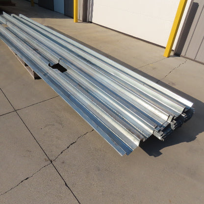 24" Wide Galvanized Steel V-Decking Mezzanine Panels 196" Long Lot Of 11