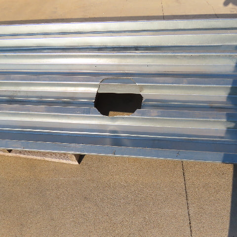 24" Wide Galvanized Steel V-Decking Mezzanine Panels 196" Long Lot Of 11