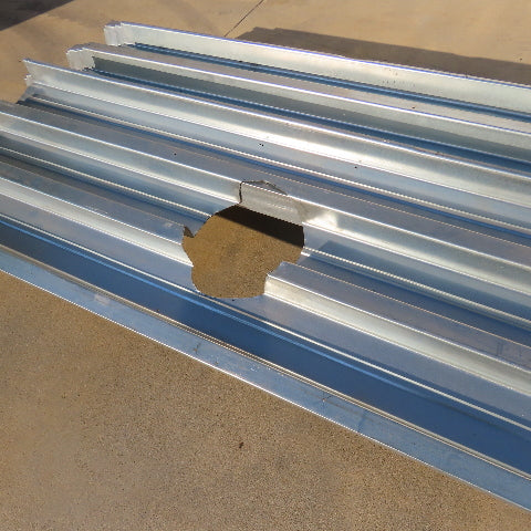 24" Wide Galvanized Steel V-Decking Mezzanine Panels 196" Long Lot Of 11