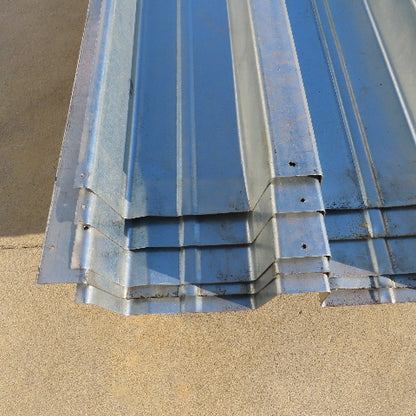 24" Wide Galvanized Steel V-Decking Mezzanine Panels 196" Long Lot Of 11