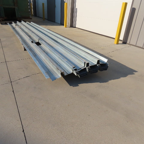 24" Wide Galvanized Steel V-Decking Mezzanine Panels 196" Long Lot Of 11