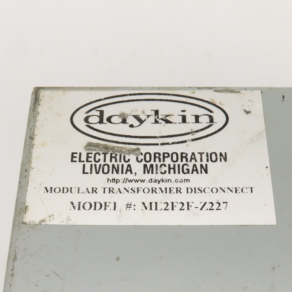 Daykin ML2F2F-Z227 Modular Transformer Disconnect 25A Max
