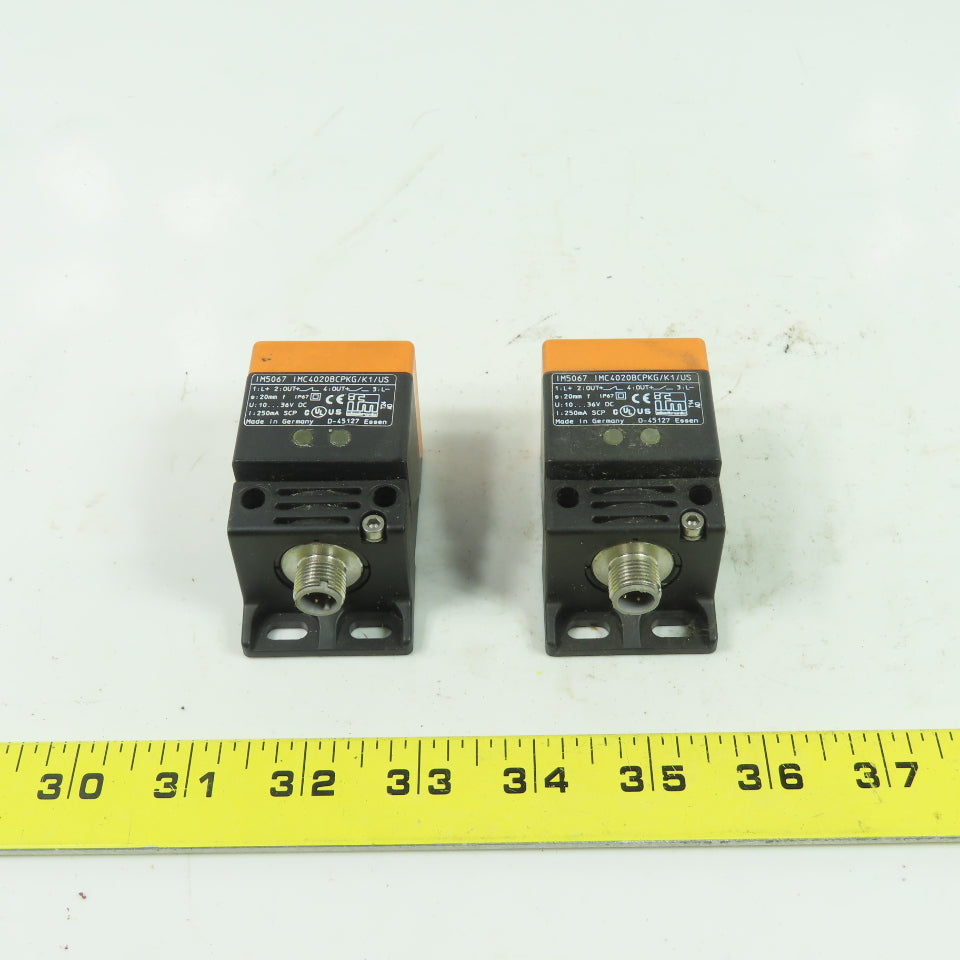 IFM IMC4020BCPKG/K1/US IM5067 Proximity Switch Sensor 10-36VDC 250mA Lot Of 2