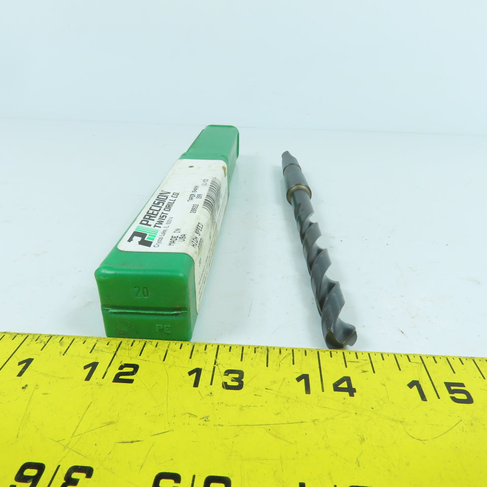 Precision Twist 20022 11/32" 2-Flute HSS Drill Bit 118° Tip Morse Taper MT1 USA
