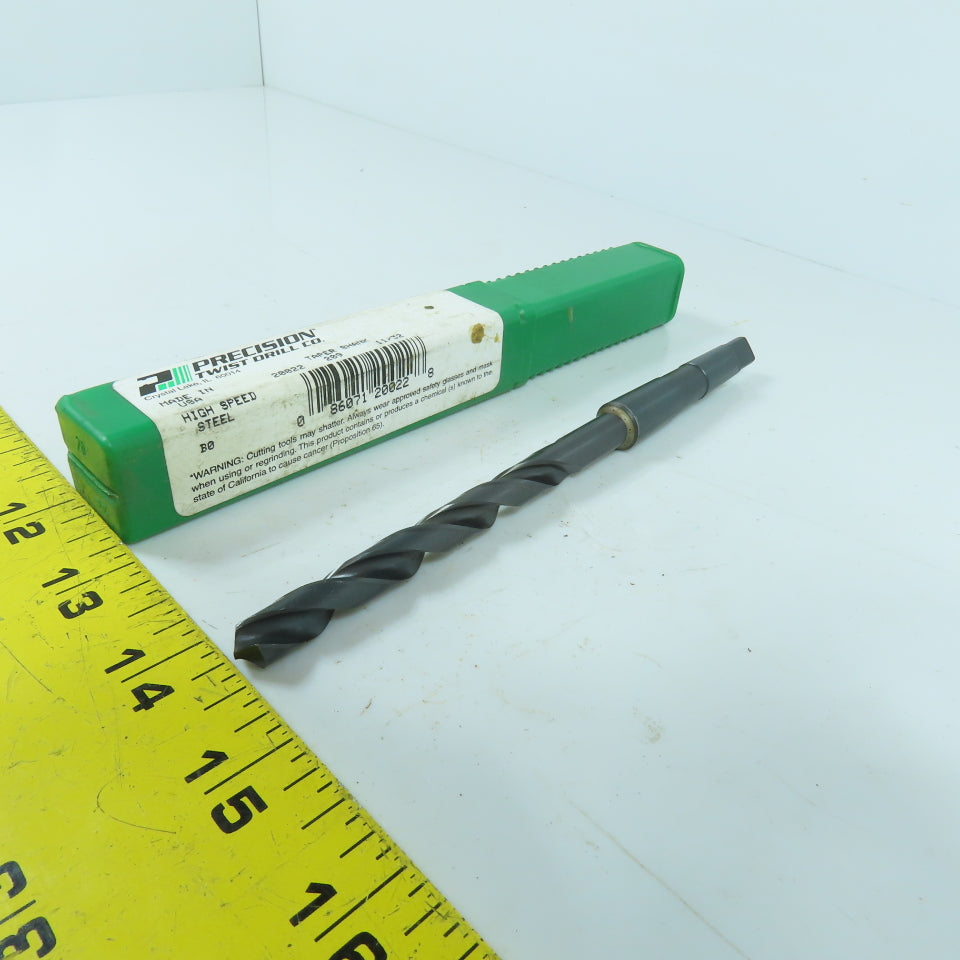 Precision Twist 20022 11/32" 2-Flute HSS Drill Bit 118° Tip Morse Taper MT1 USA