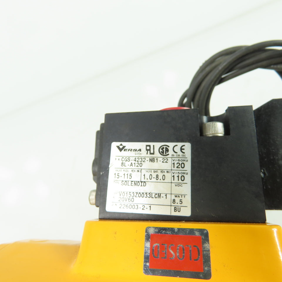 El-o-matic ES0025.U1A04A.S11KSO 116PSI Pneumatic Valve Actuator W/3/4"Ball Valve