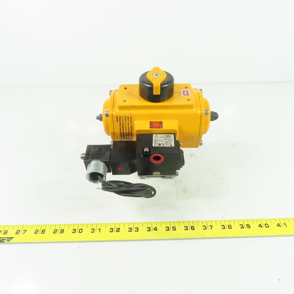 El-o-matic ES0025.U1A04A.S11KSO 116PSI Pneumatic Valve Actuator W/3/4"Ball Valve